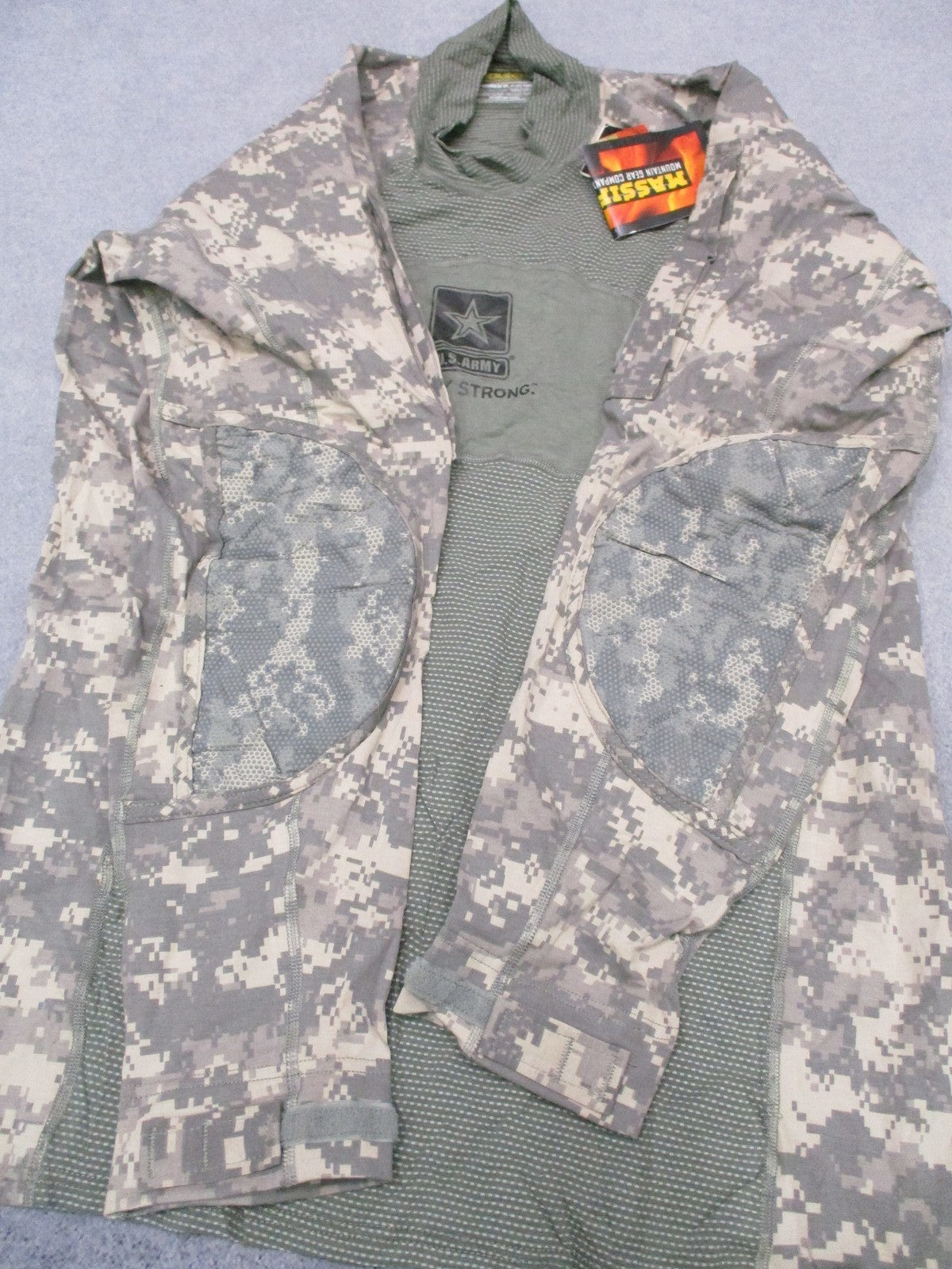 2XL MASSIF ARMY COMBAT SHIRT FLAME RESISTANT FRONT EMBLEM LOGO ACU DIGITAL XXL
