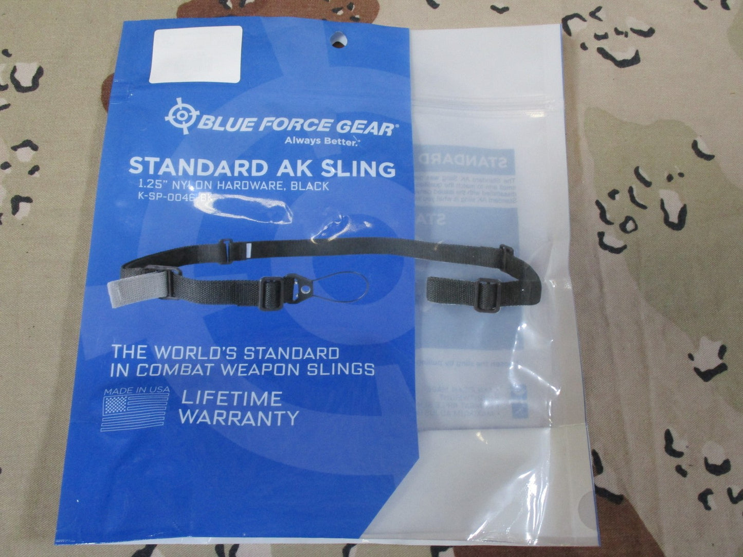 Blue Force Gear Sling with loop Black 1.25" Nylon Rapid Adjust Tactical Strap