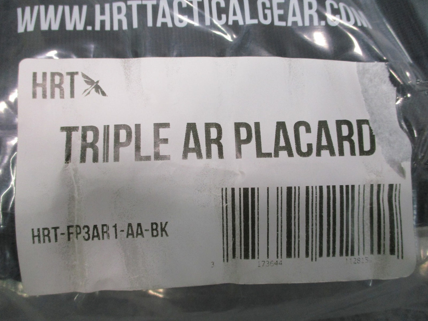 HRT Triple Rifle Mag Shingle Pouch Black MOLLE Placard New w/ Tags