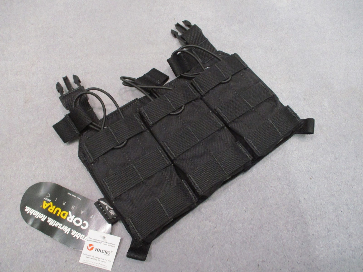 HRT Triple Rifle Mag Shingle Pouch Black MOLLE Placard New w/ Tags
