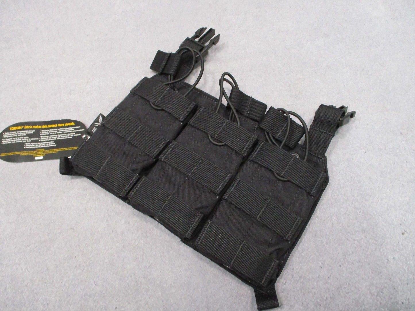 HRT Triple Rifle Mag Shingle Pouch Black MOLLE Placard New w/ Tags