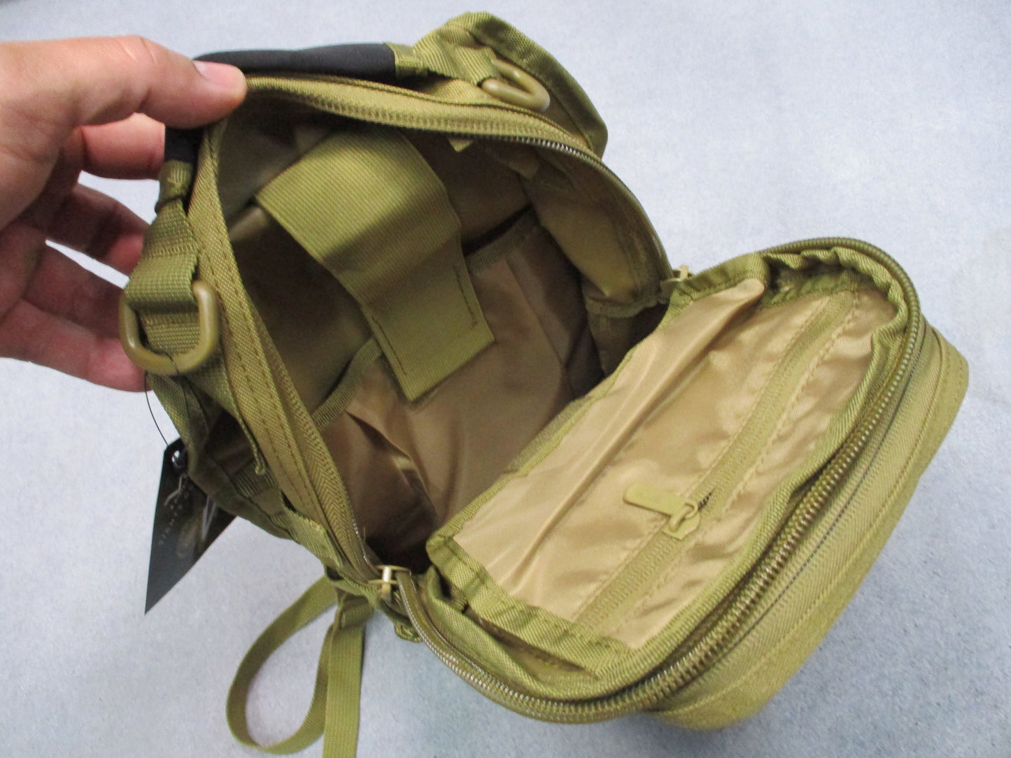 NcSTAR Tactical Sling Pack MOLLE Bag Tan CVSUB3025T New with Tags