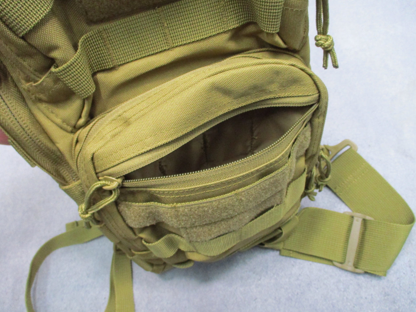 NcSTAR Tactical Sling Pack MOLLE Bag Tan CVSUB3025T New with Tags