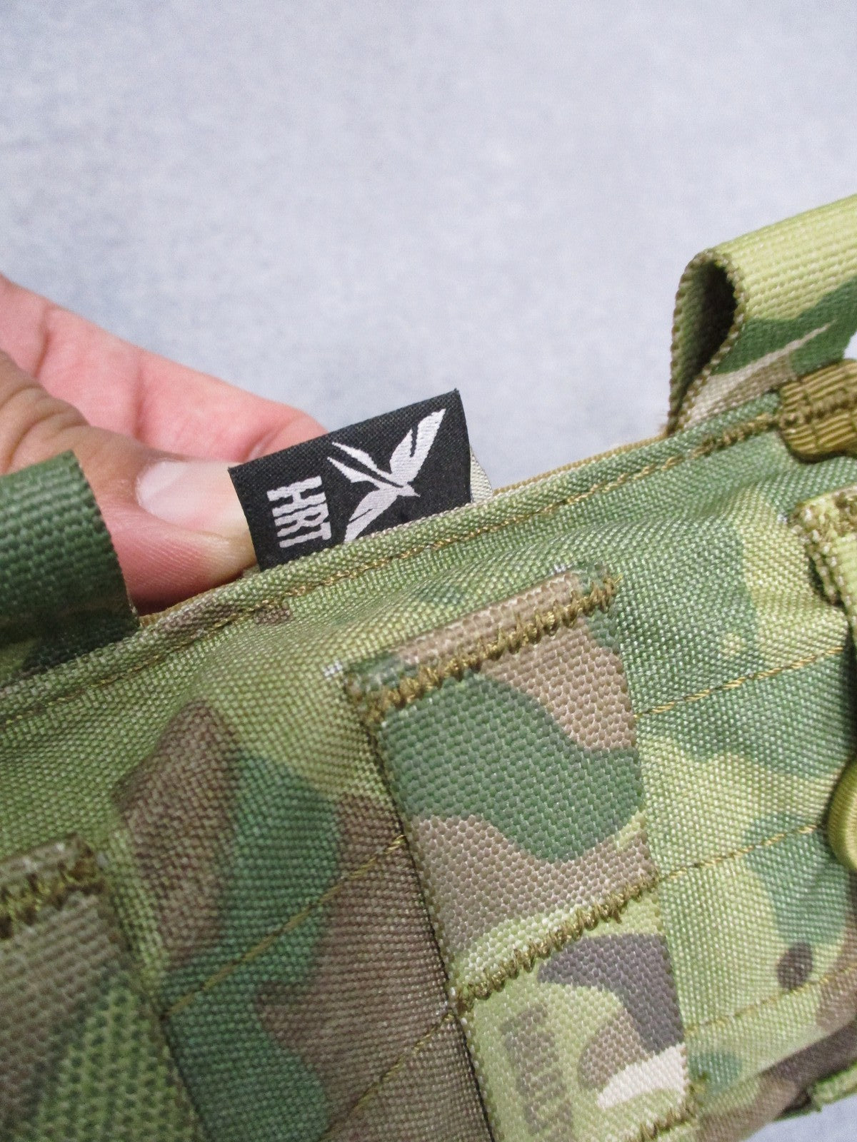 HRT Tactical Gear Triple 5.56/.223 Placard Multicam 3 Mag Pouch Shingle
