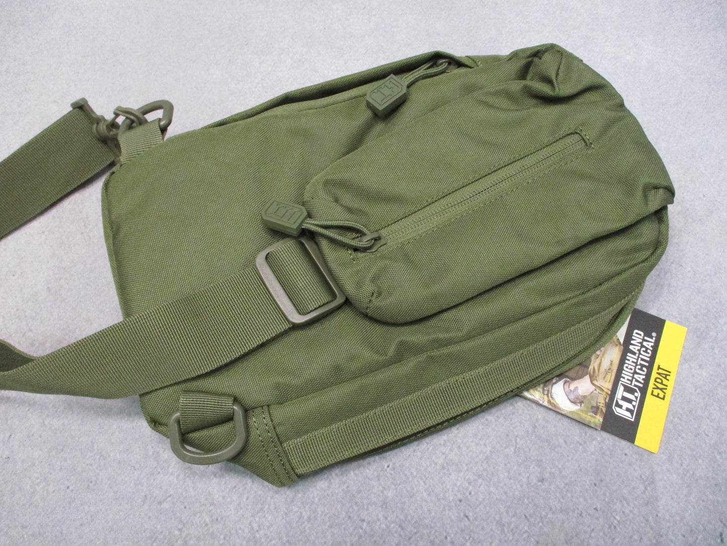 Highland Tactical Expat Sling Pack Dark Green Laser Cut MOLLE New With Tags