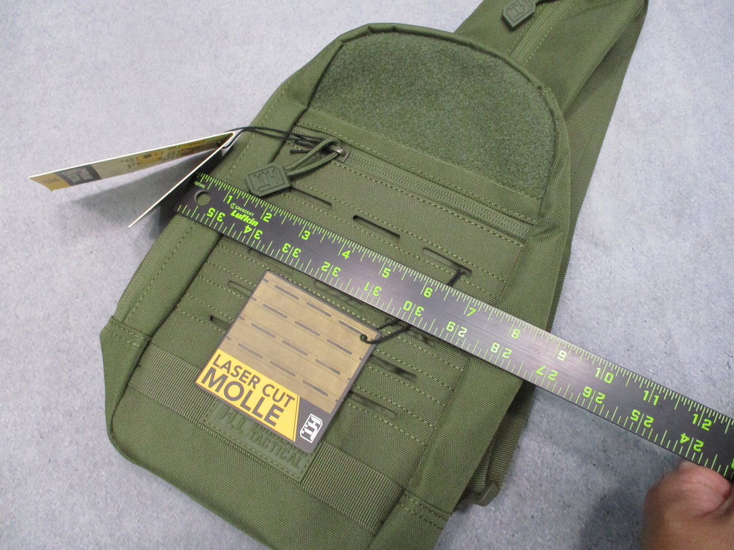 Highland Tactical Expat Sling Pack Dark Green Laser Cut MOLLE New With Tags
