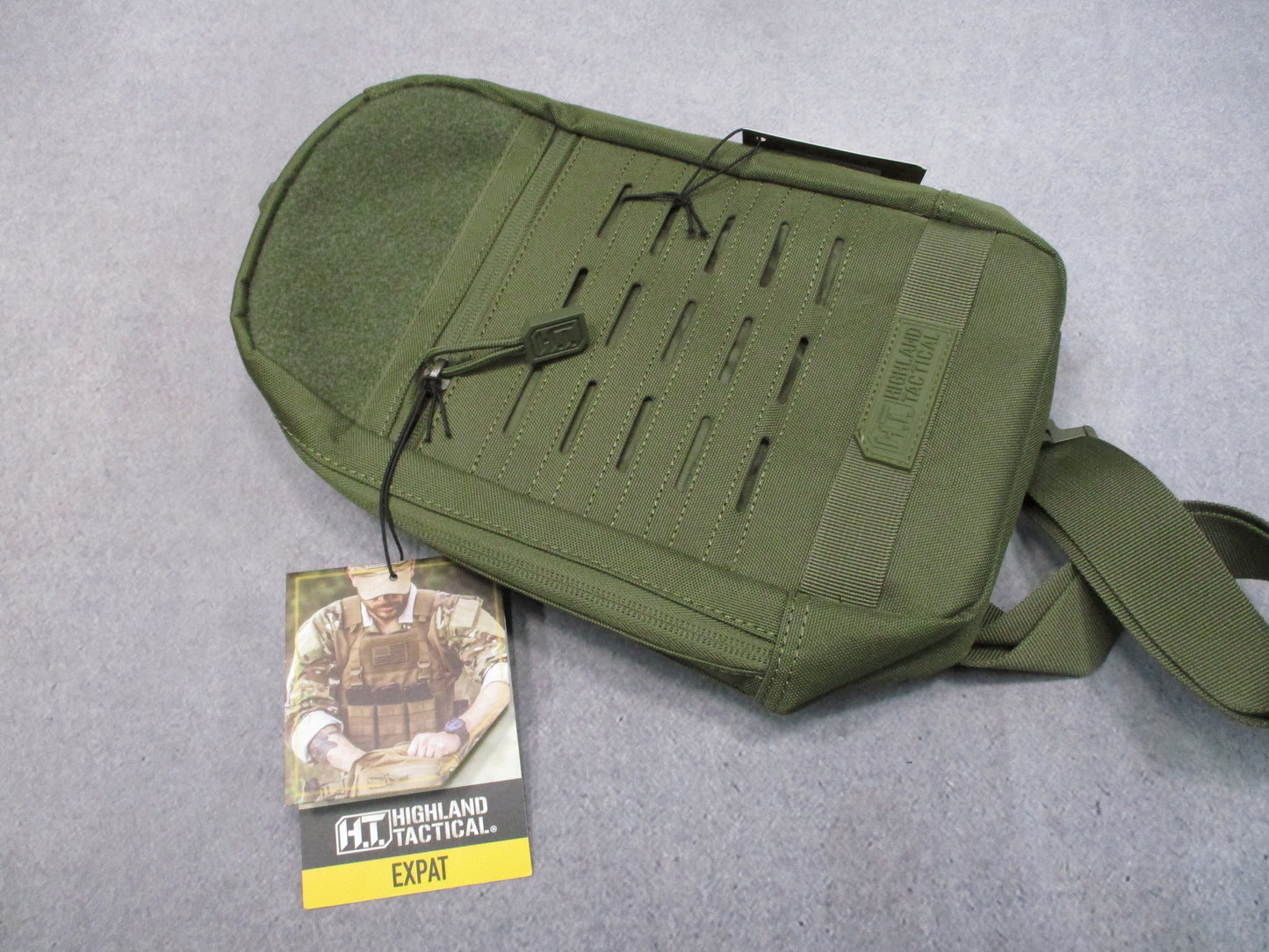 Highland Tactical Expat Sling Pack Dark Green Laser Cut MOLLE New With Tags