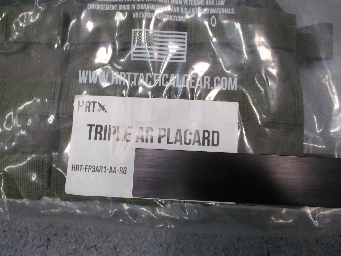 HRT Tactical Gear Triple 5.56/.223 Placard Olive Drab Rifle Mag Pouch Shingle
