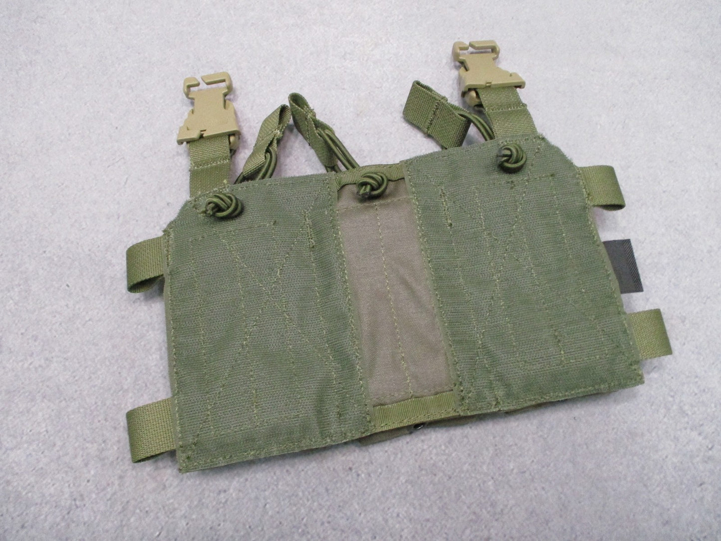 HRT Tactical Gear Triple 5.56/.223 Placard Olive Drab Rifle Mag Pouch Shingle