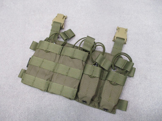 HRT Tactical Gear Response Placard Ranger Green 2 Rifle / 2 Pistol Mag Carrier