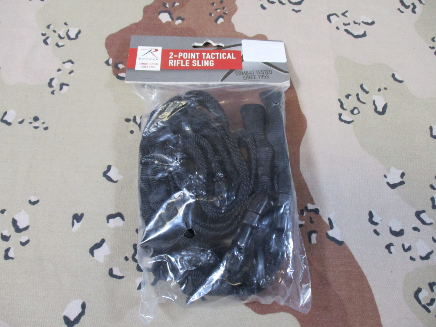 Rothco 2-Point Tactical Rifle Sling Dual Bungee Quick Release Black 4656 New
