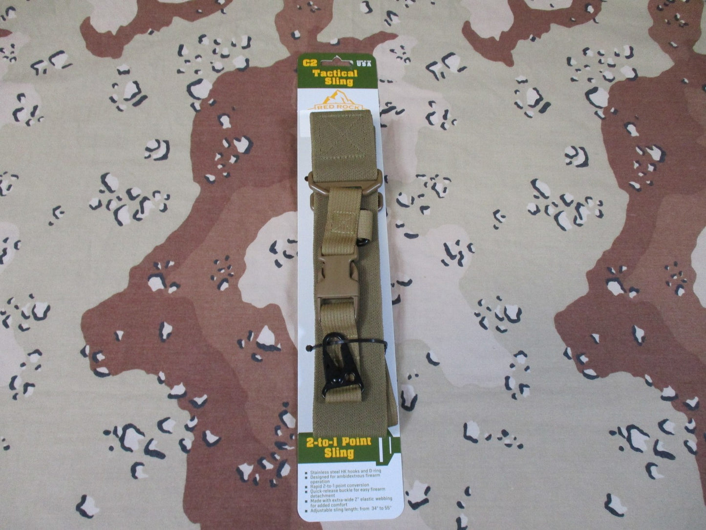 Red Rock Outdoor Gear C2 Tactical Sling 2-to-1 Point Coyote Tan New