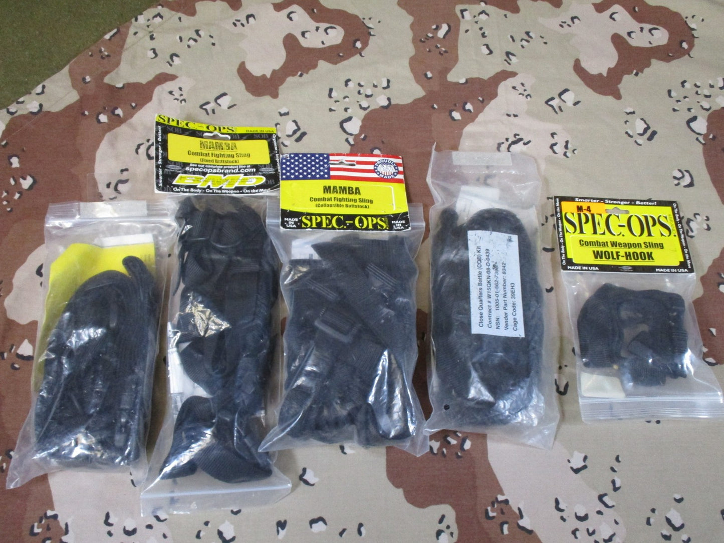Lot of 5 tactical rifle slings spec ops fire force gear set