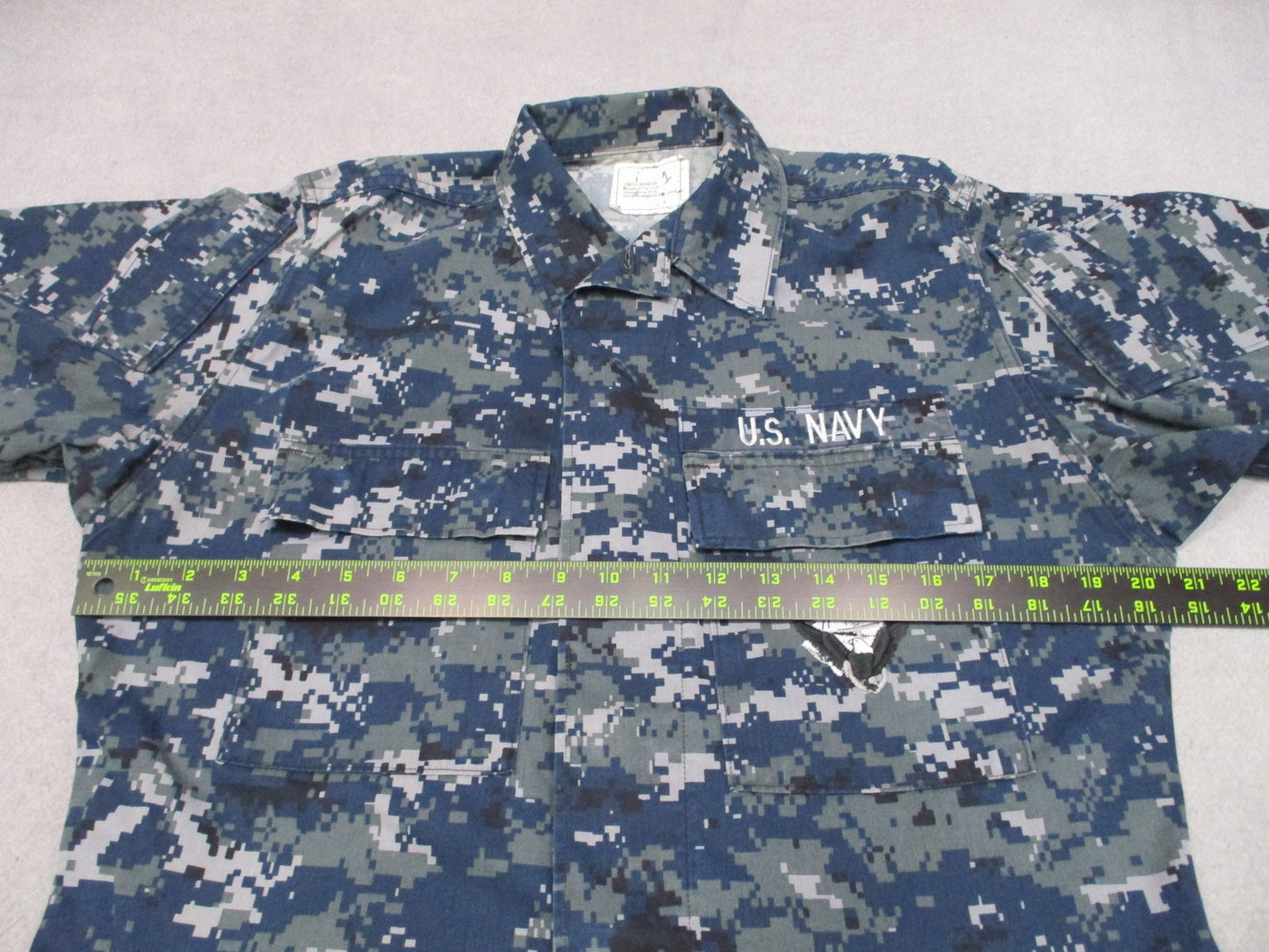 US Navy NWU Type I Digital Camo Blouse Shirt Small Regular USN Working Uniform