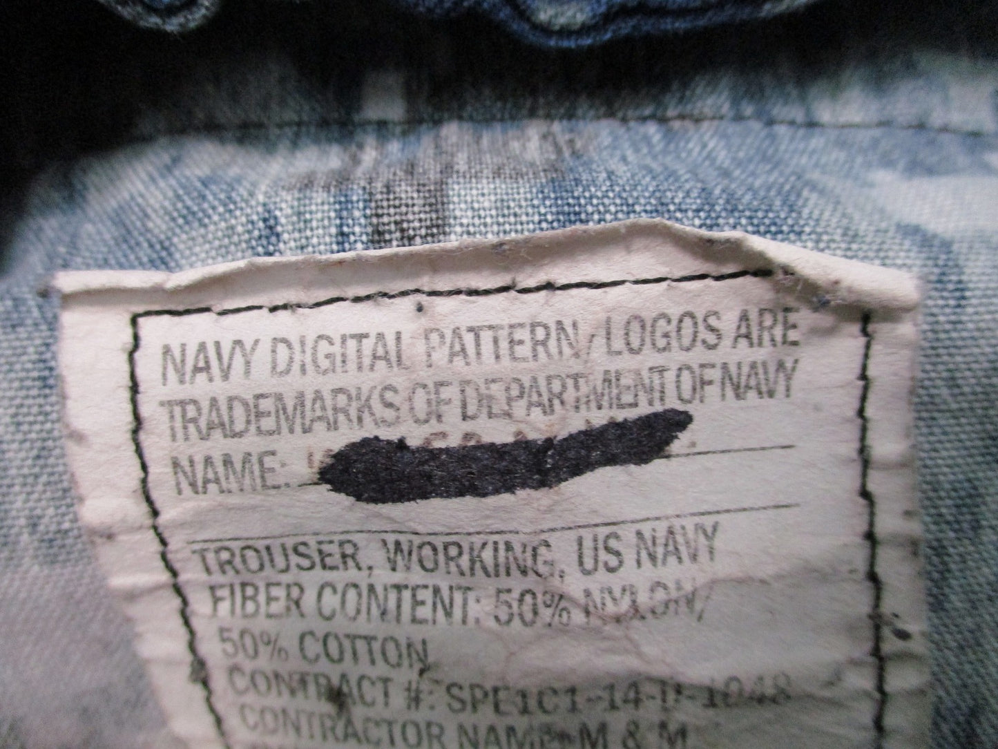 US Navy NWU Type I Digital Camo Working Trousers Small Short 8405-01-540-1356