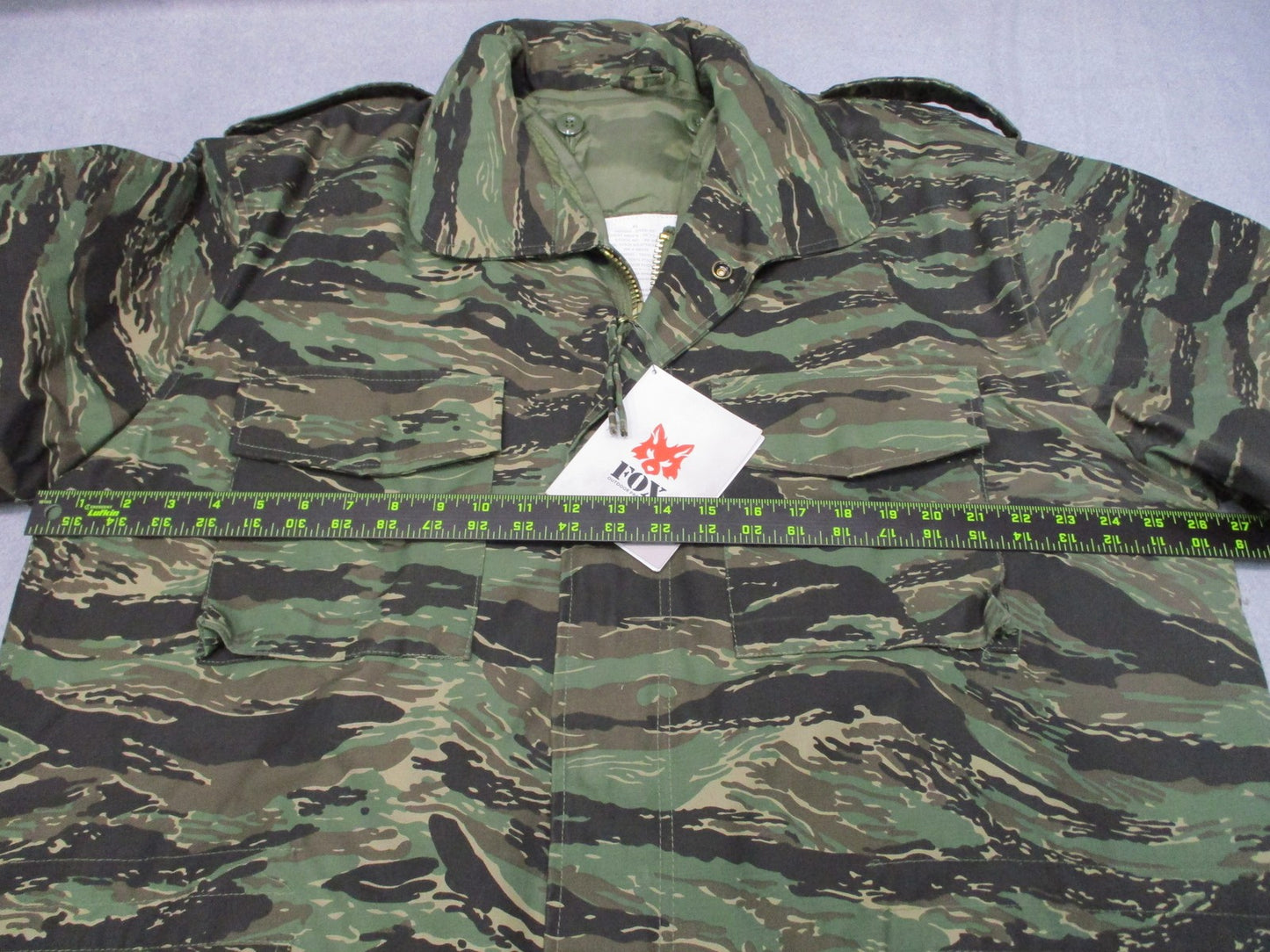 New Fox Outdoor M65 Field Jacket w/ Liner Tiger Stripe Camo Size XL