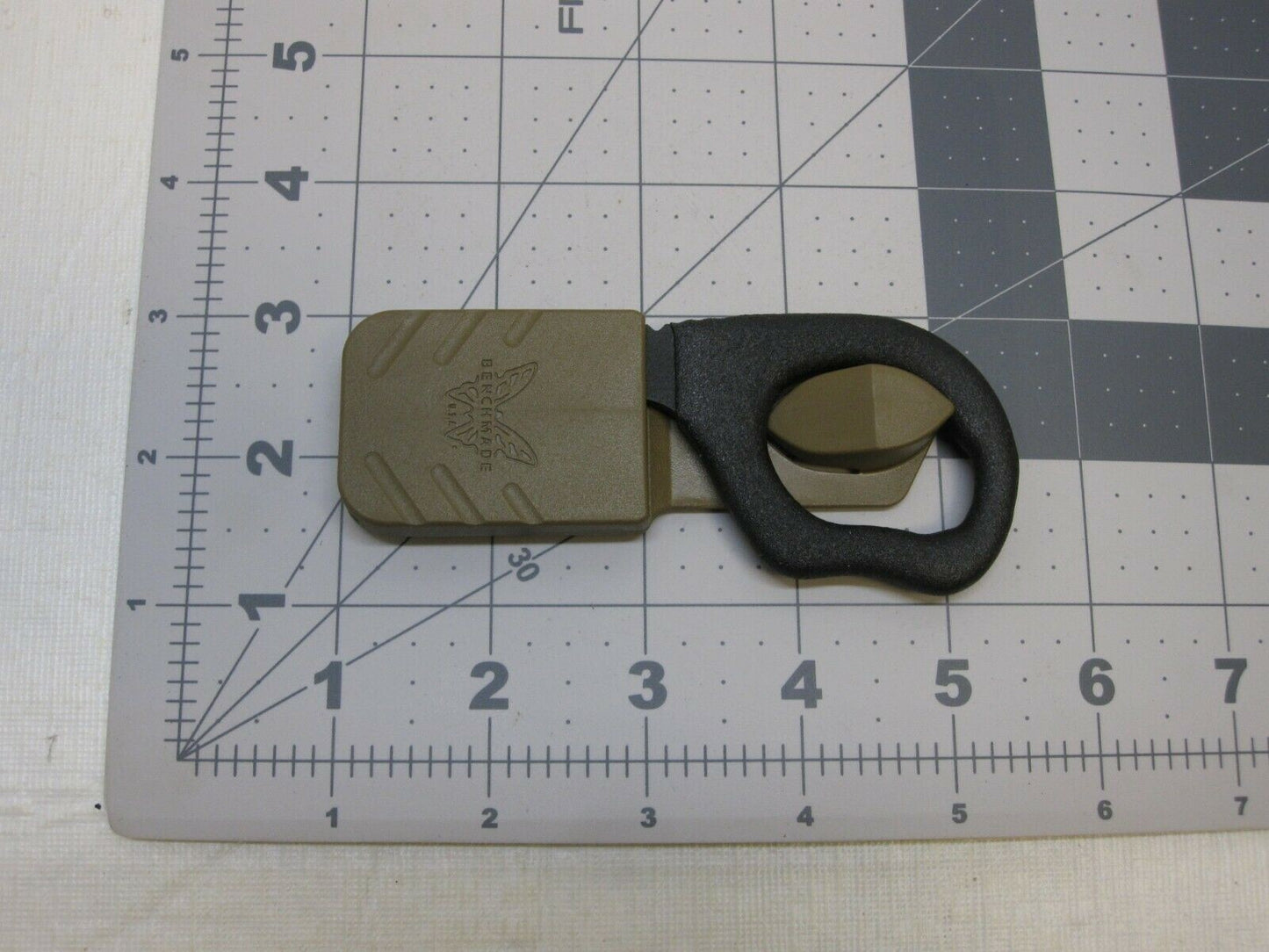 NEW BENCHMADE STRAP CUTTER RESCUE 7 HOOK KNIFE w/ MOLLE/PALS KYDEX SHEATH COYOTE