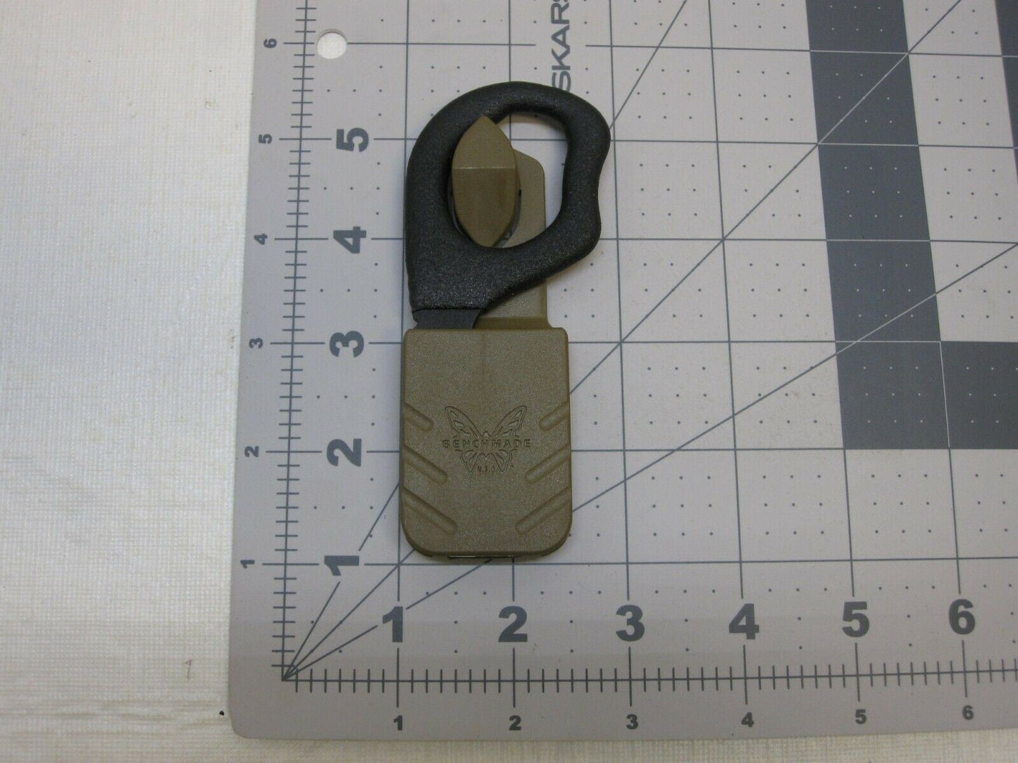 NEW BENCHMADE STRAP CUTTER RESCUE 7 HOOK KNIFE w/ MOLLE/PALS KYDEX SHEATH COYOTE