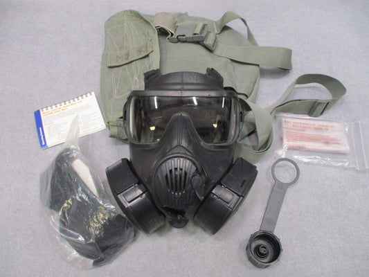 USGI Avon M50 JSGPM Gas Mask Medium CBRN Protective Mask Carrier Kit
