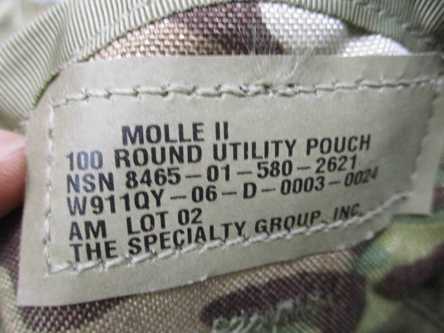MOLLE II Saw Gunner Pocket Set 4pc MultiCam 100/200 Round Utility Pouches