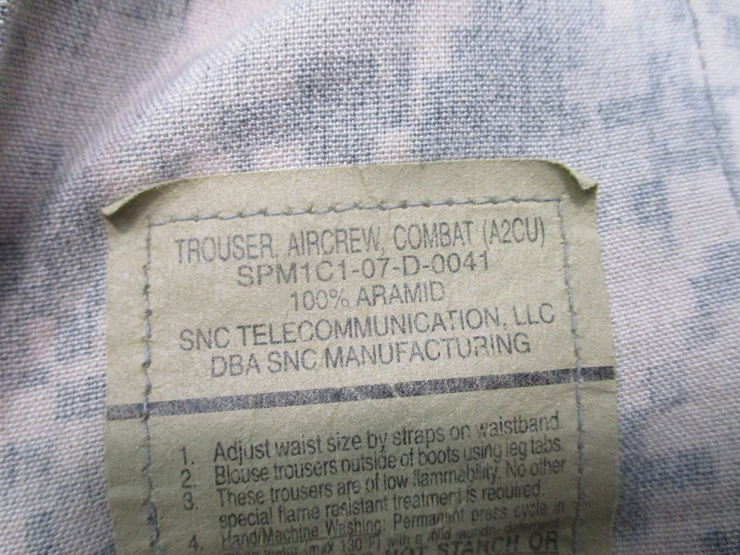 US Military A2CU Combat Trouser UCP Camo Flame Resistant Medium Regular Aircrew