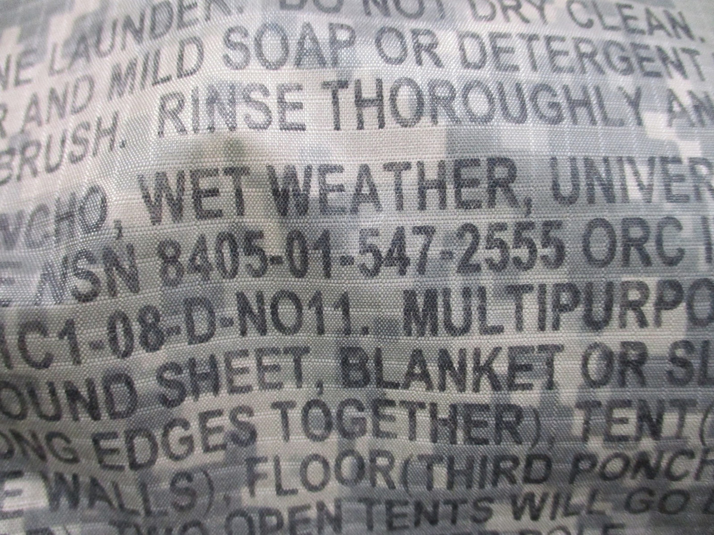 US Army ORC Industries Multipurpose Rain Poncho Wet Weather ACU Digital UCP
