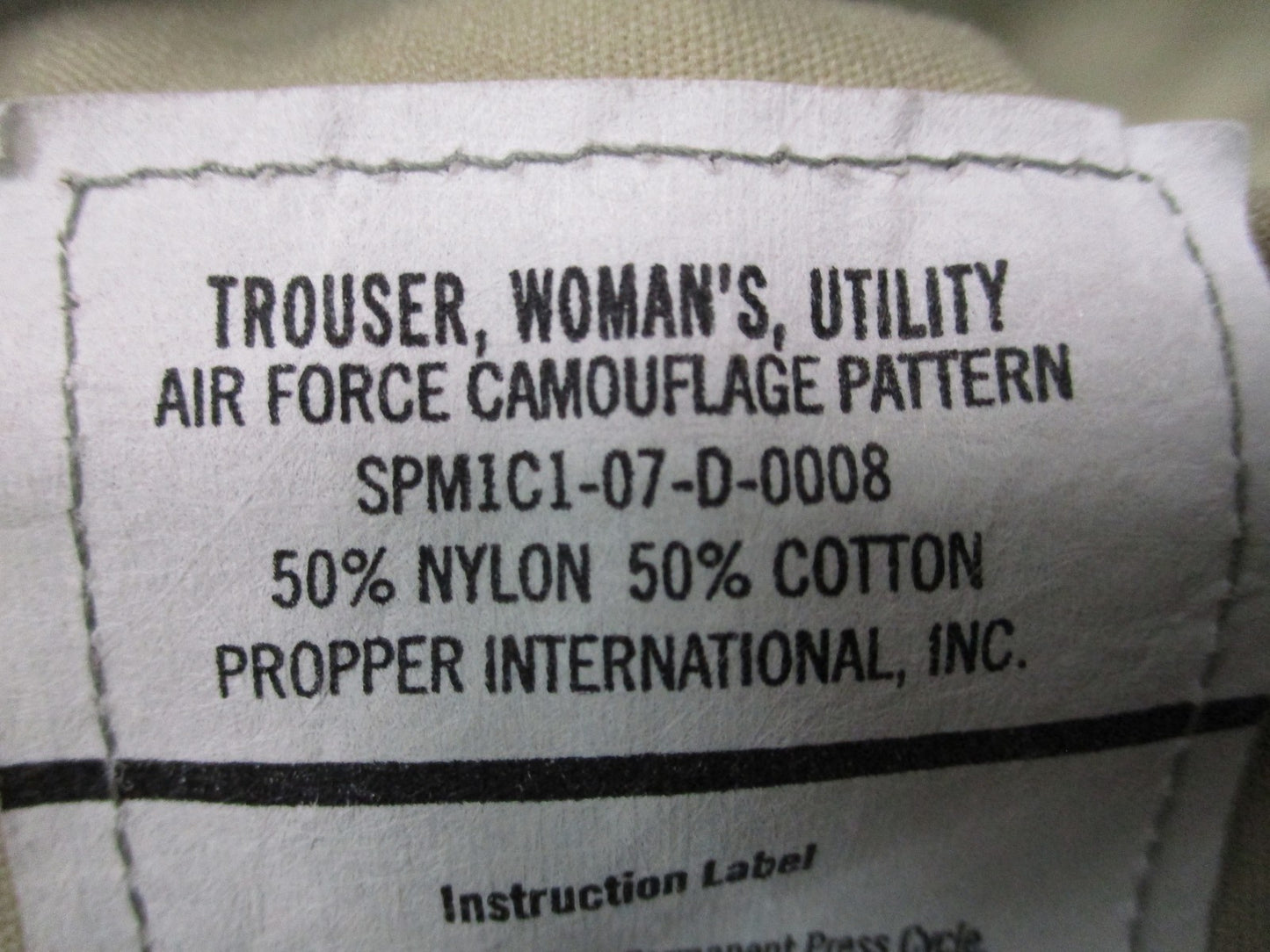 US Air Force ABU Utility Trousers Woman's Size 10 XS Camo Cargo Pants