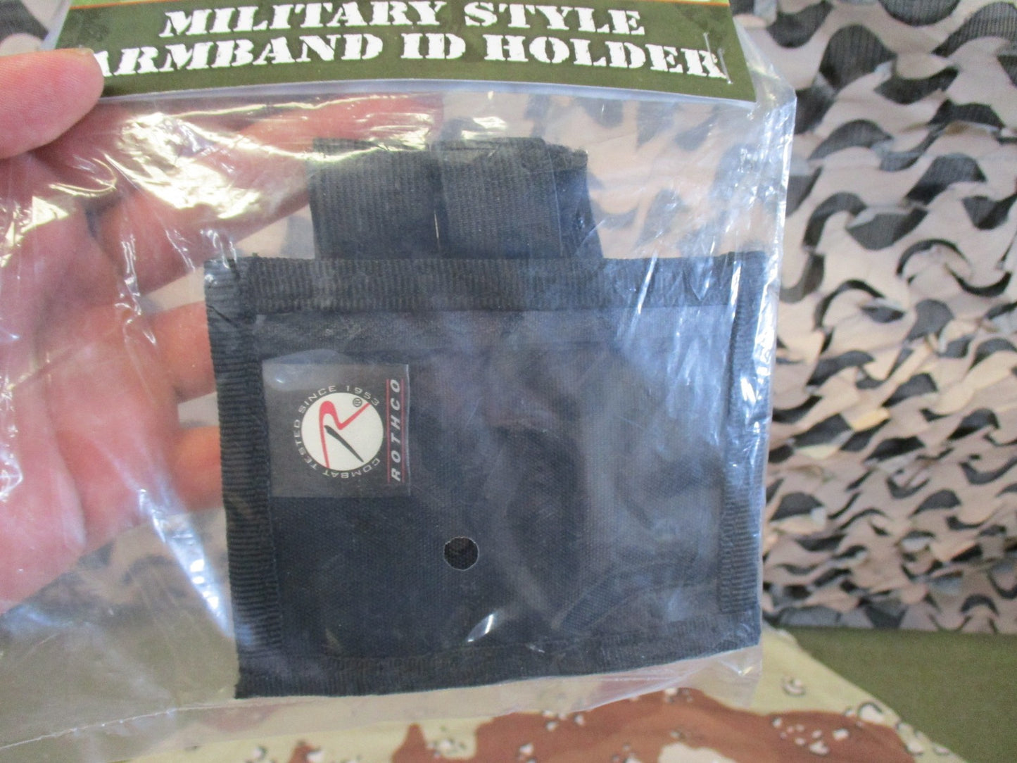3x Rothco Military Style Armband ID Holder Black Adjustable Elastic New