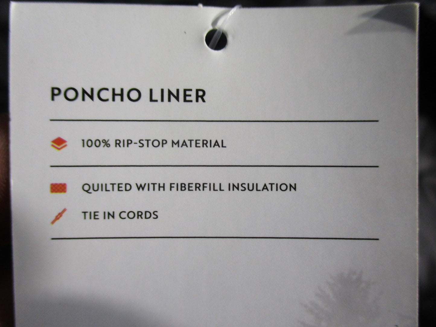 New Fox Outdoor Products Wet Weather Poncho Liner Black Rip-stop Blanket