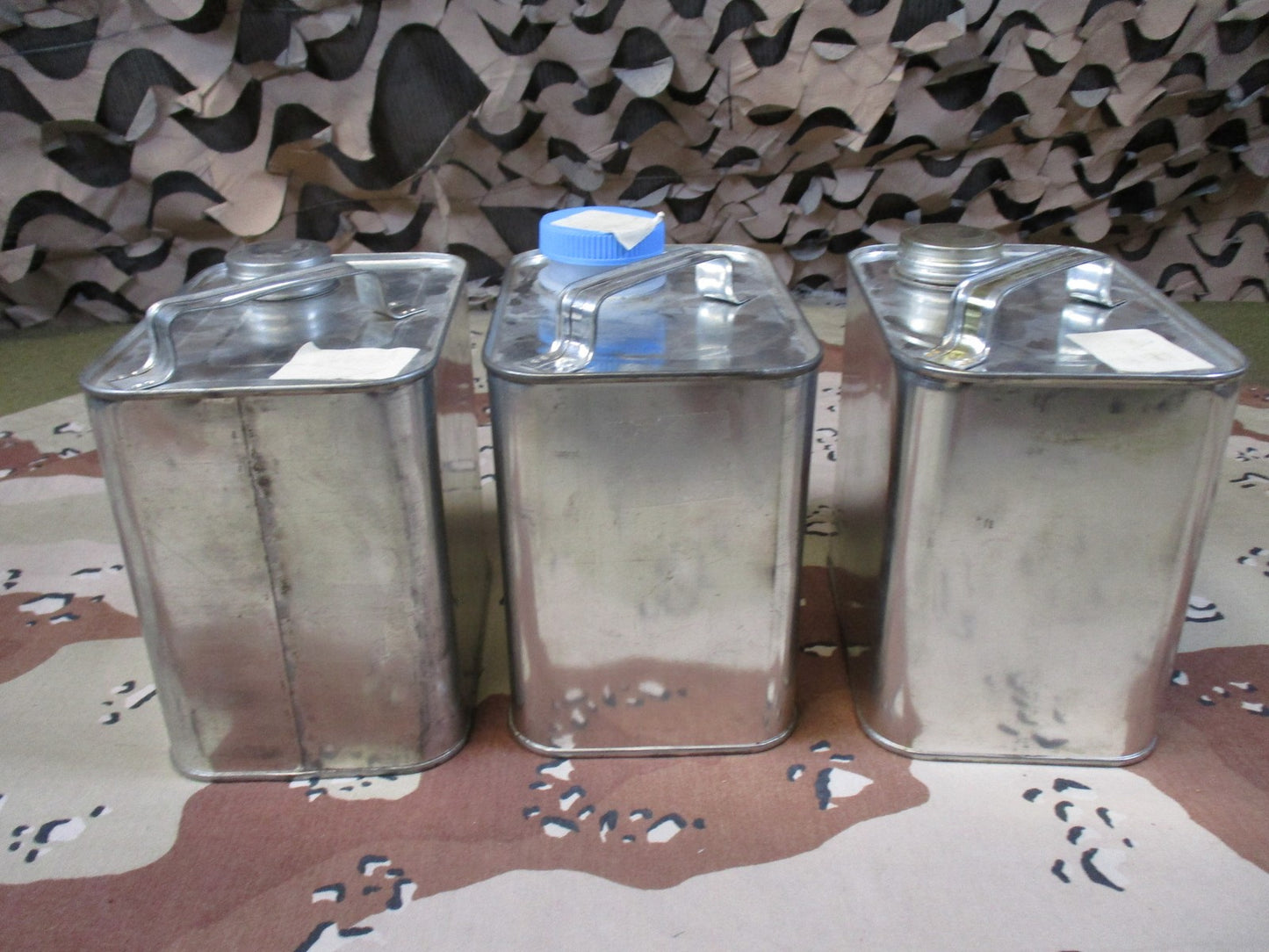 Vintage German Czech Fuel Canister Set 3pc Gas Oil Benzin Industrial container
