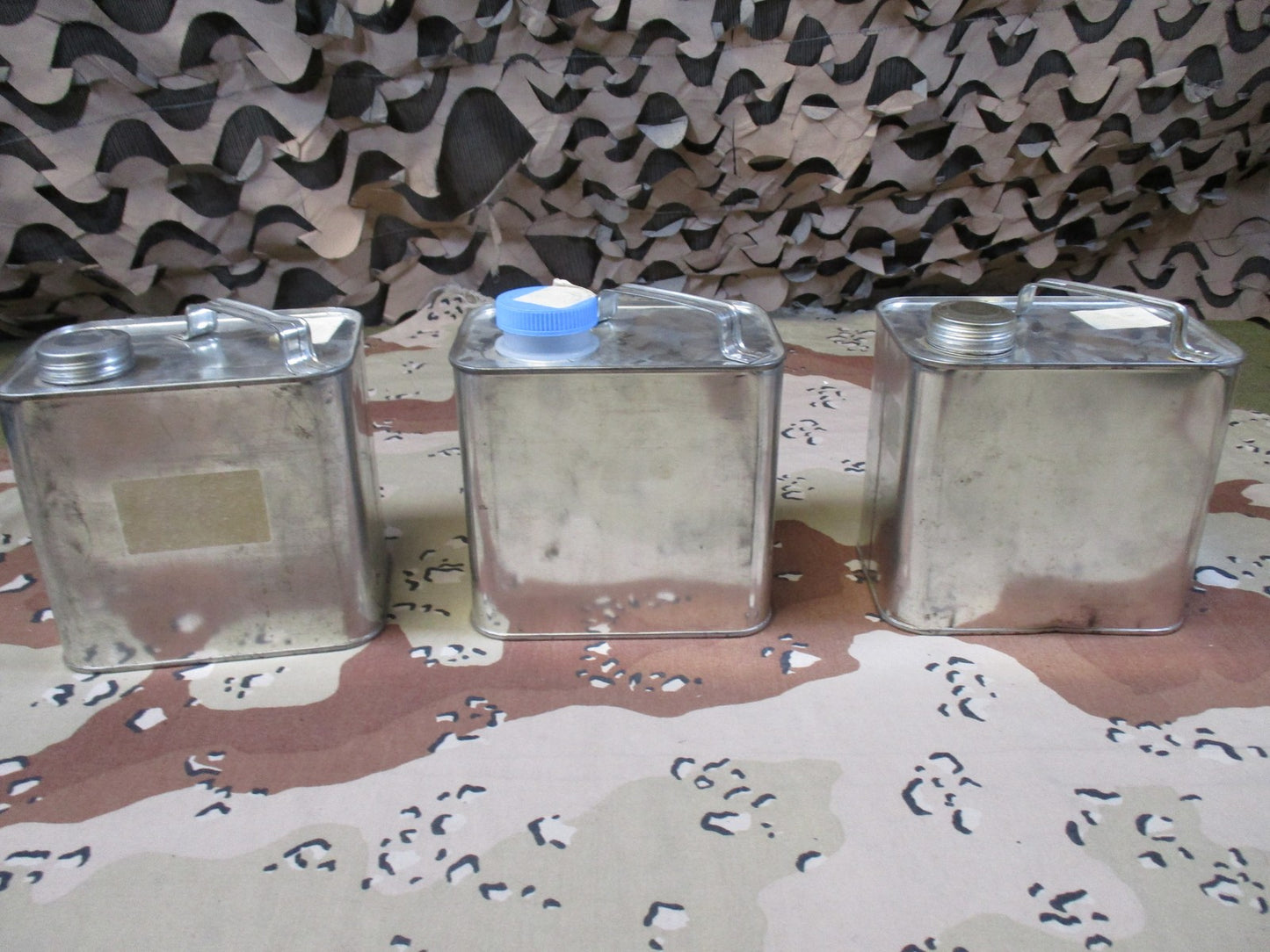 Vintage German Czech Fuel Canister Set 3pc Gas Oil Benzin Industrial container