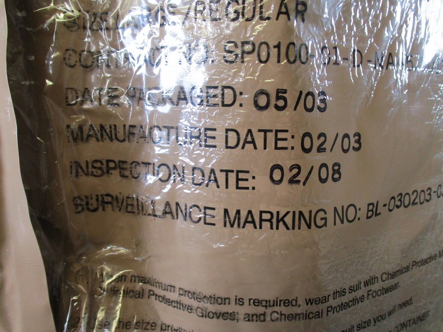 US Military JSLIST Chemical Protective Trousers Large Regular Desert Camo New