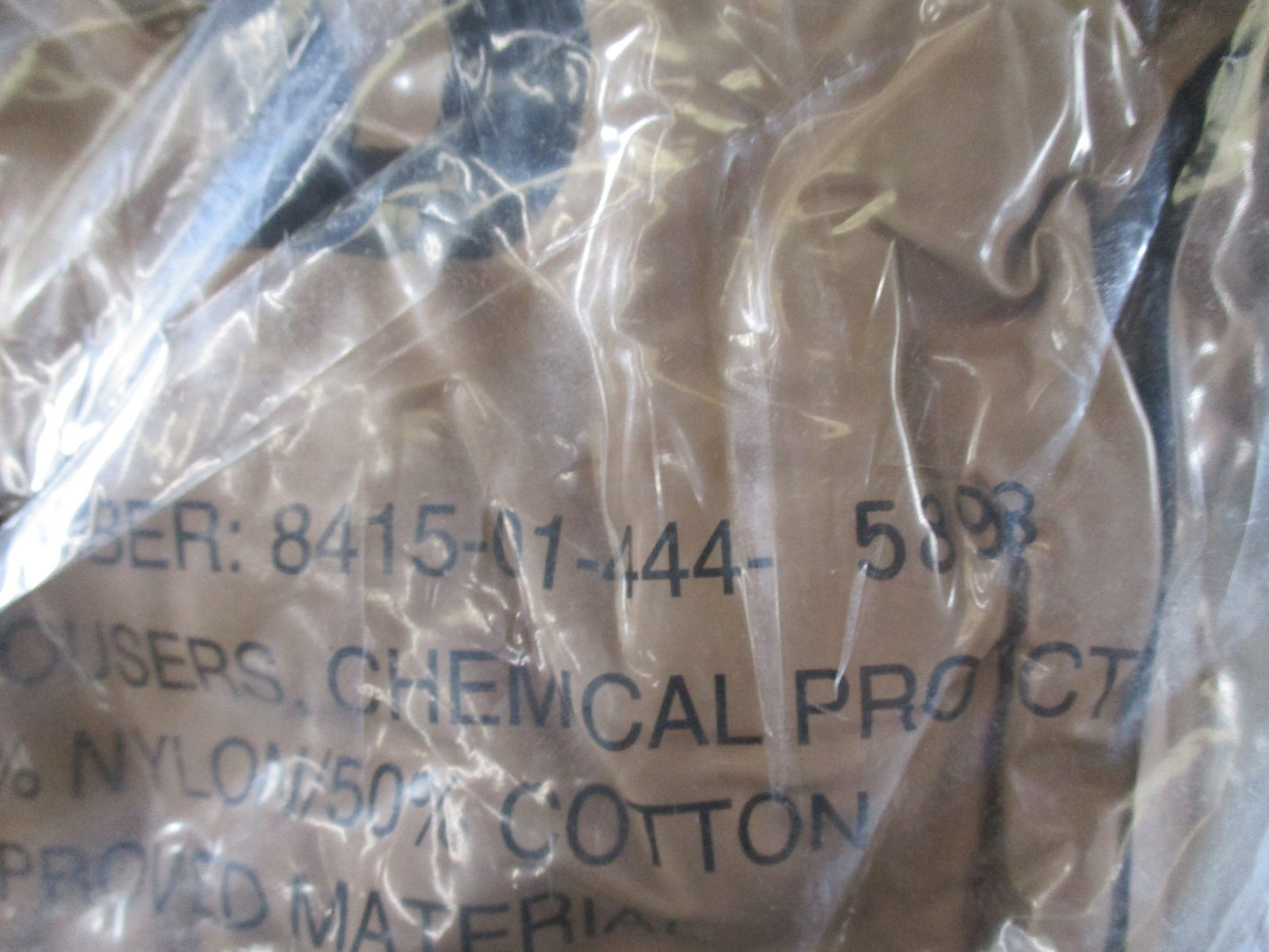 New US Military JSList Chemical Protective Trousers Large Regular Sealed Surplus
