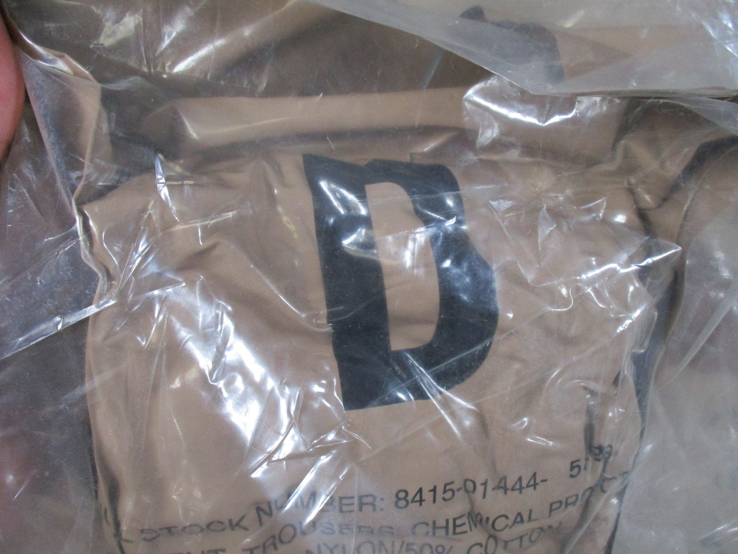 New US Military JSList Chemical Protective Trousers Large Regular Sealed Surplus
