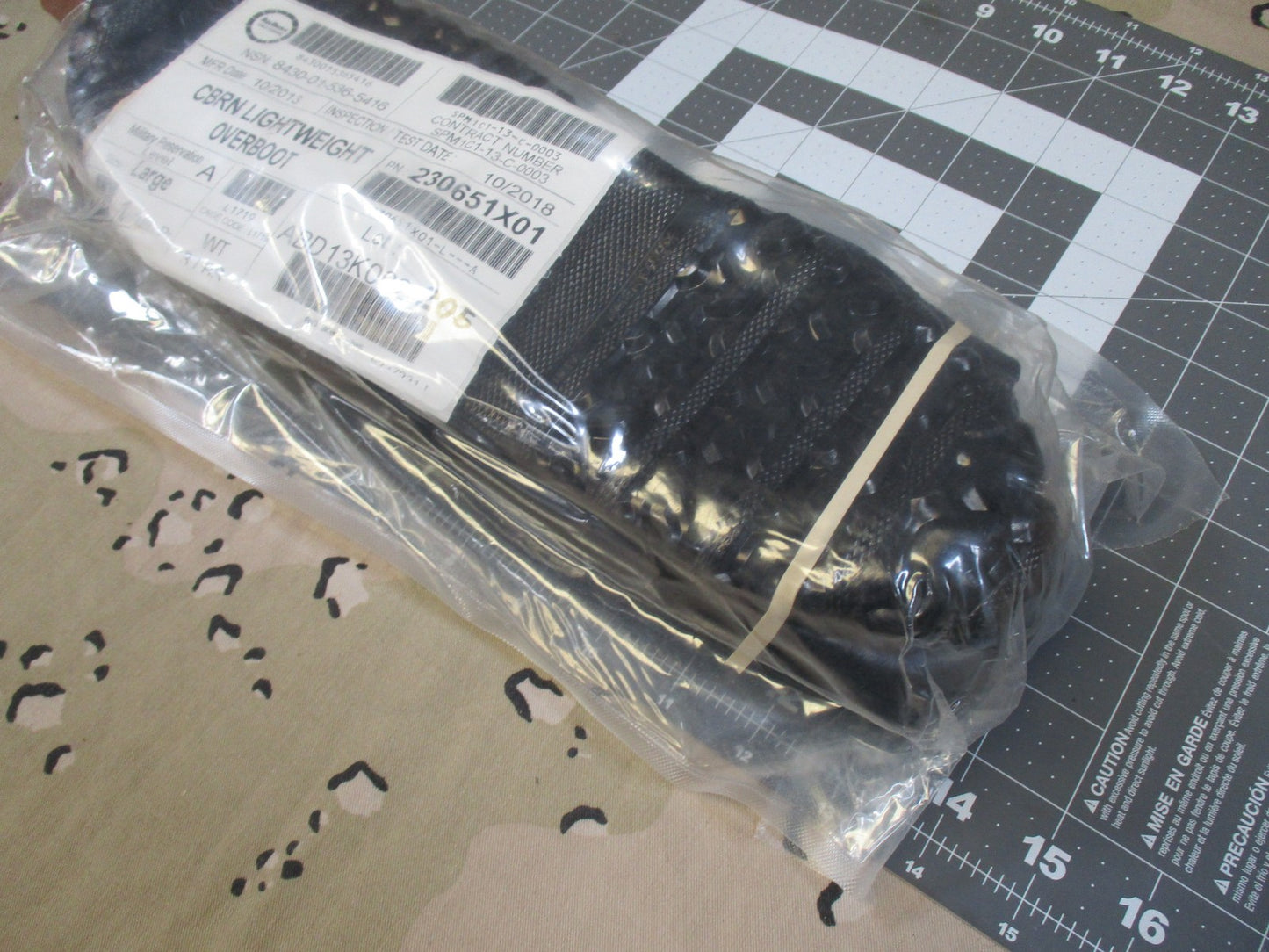 AirBoss Defense CBRN Lightweight Overboot Size Large New Sealed Military Surplus
