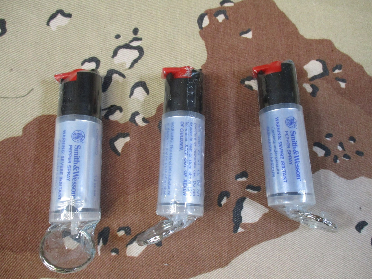 3 Pack Pepper Spray Keychain 1/2 oz Self Defense Made in USA