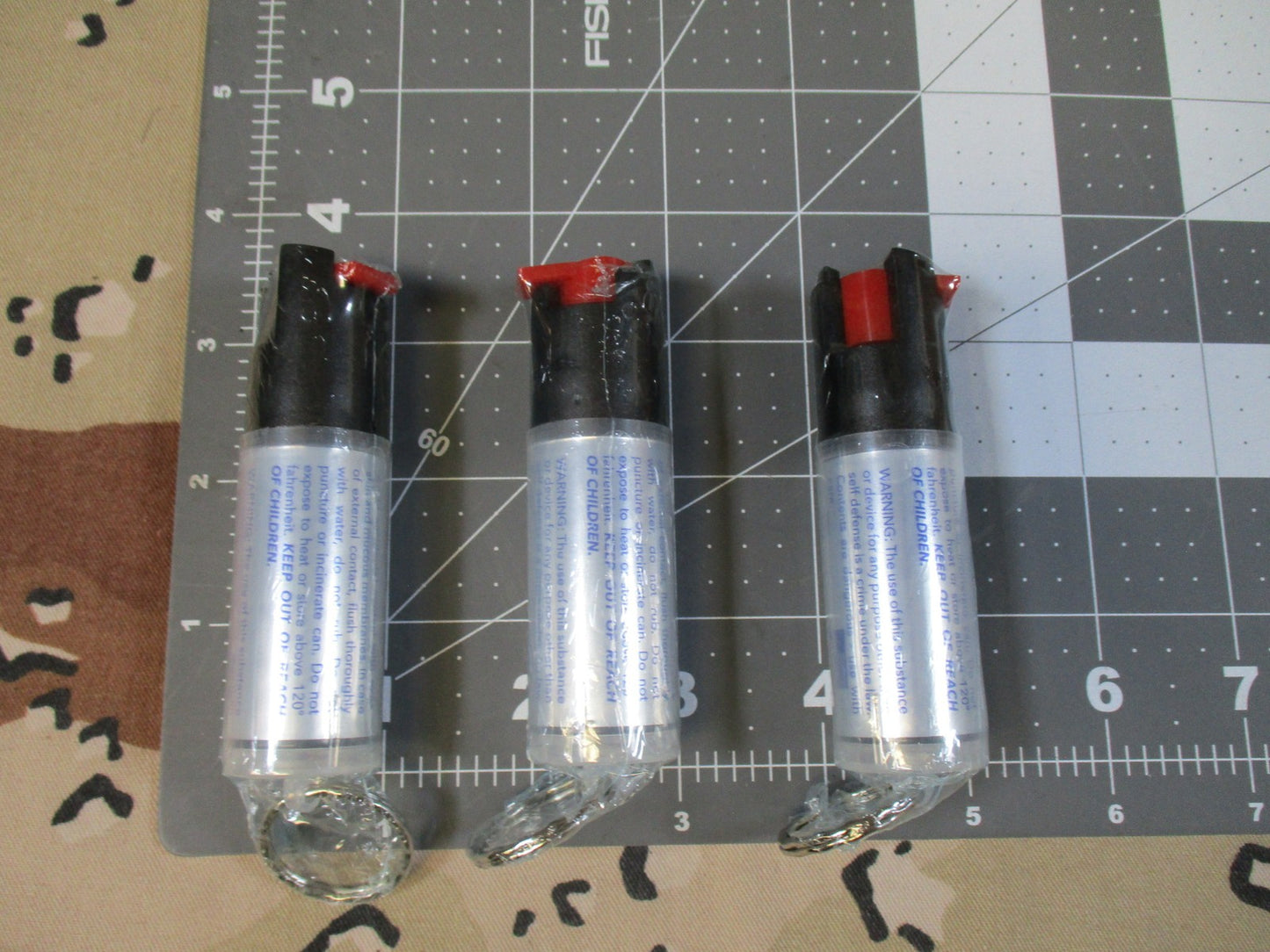 3 Pack Pepper Spray Keychain 1/2 oz Self Defense Made in USA