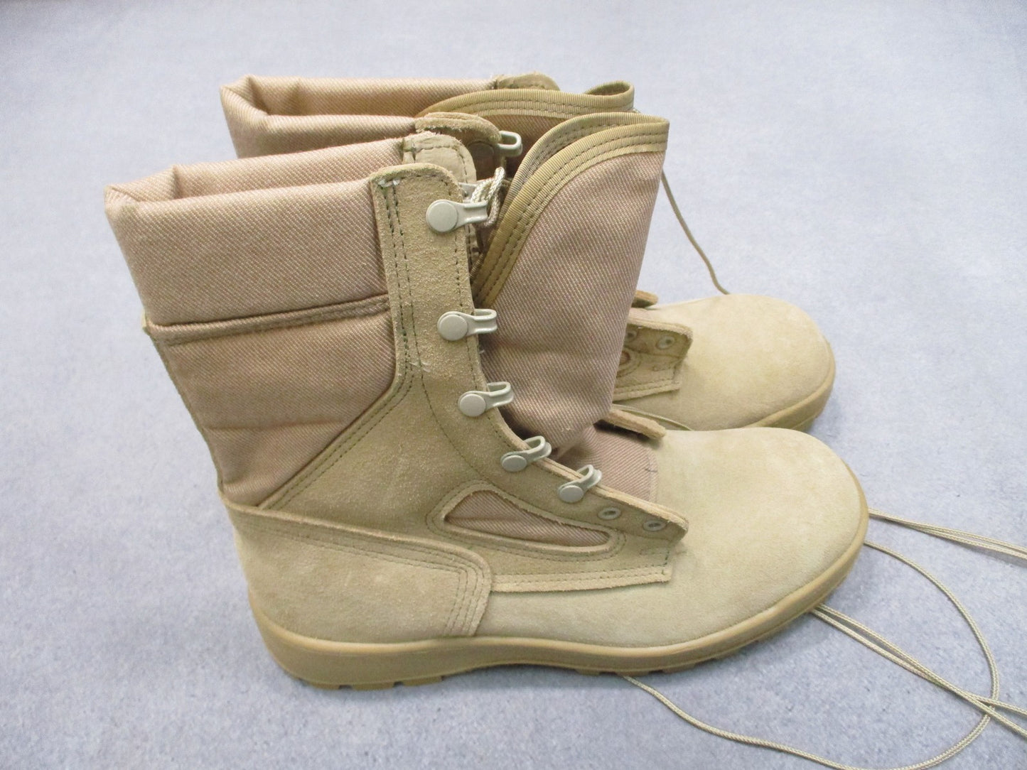 McRae US Army Flight Boots Hot Weather Tan Suede Vibram Size 8.5W Combat Boot