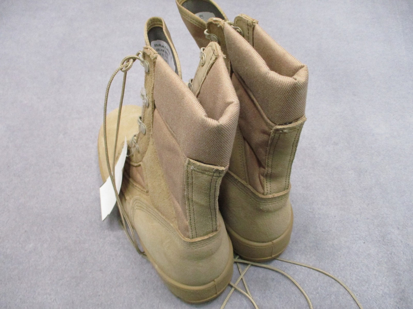 McRae US Army Flight Boots Hot Weather Tan Suede Vibram Size 8.5W Combat Boot