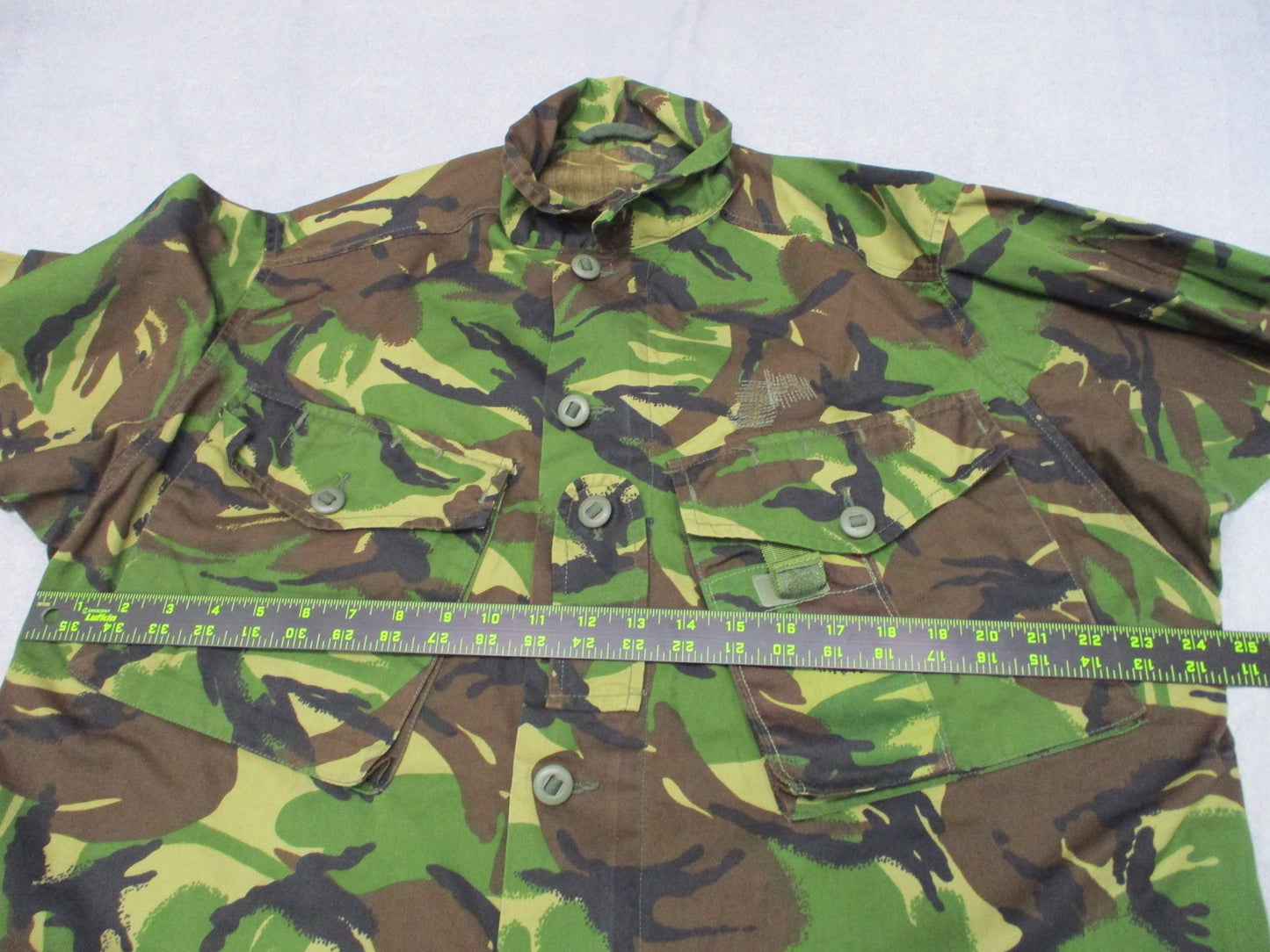 British Army DPM Combat Jacket Large Long Woodland Camo Field Shirt 8090/0515