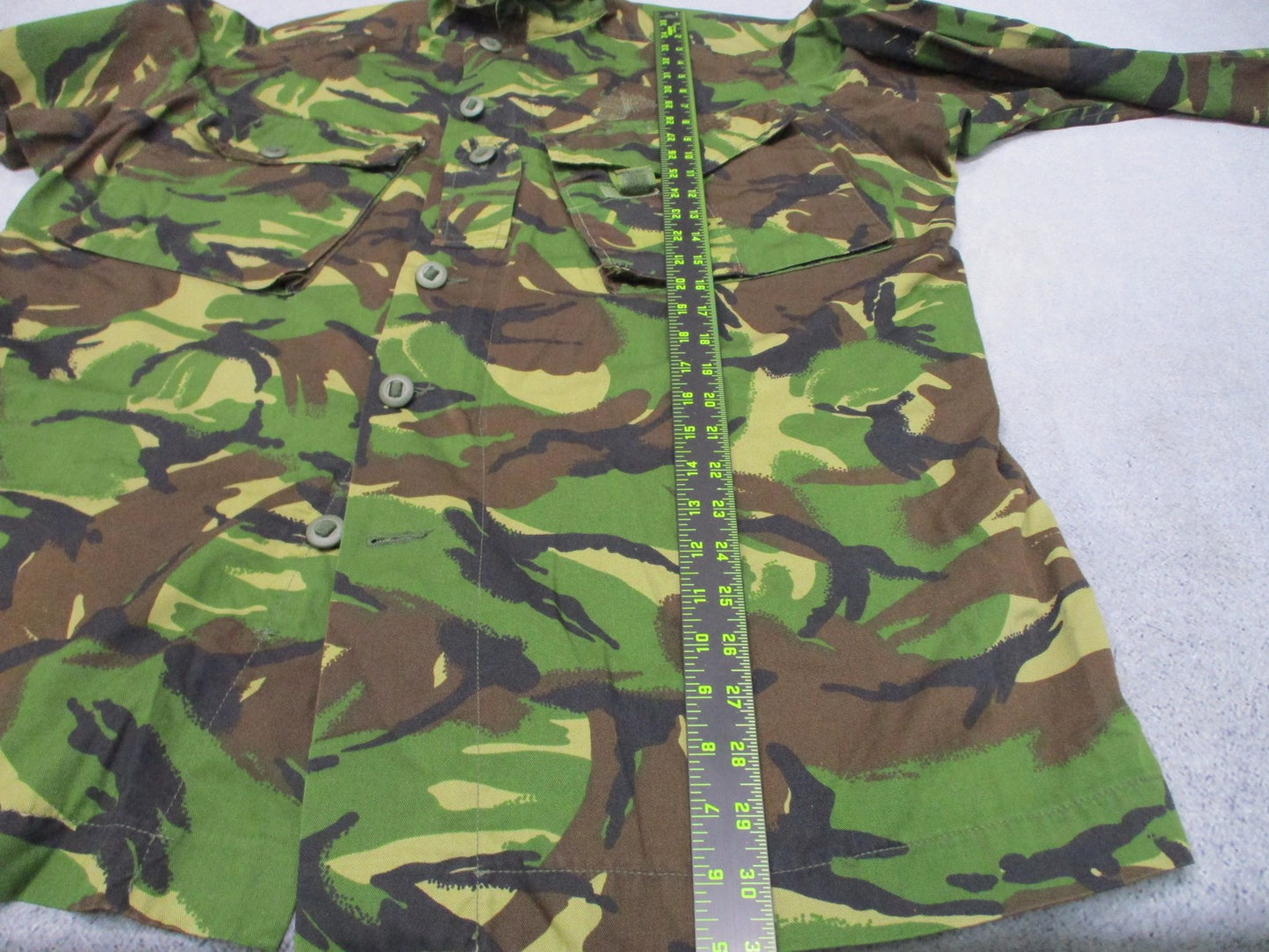 British Army DPM Combat Jacket Large Long Woodland Camo Field Shirt 8090/0515
