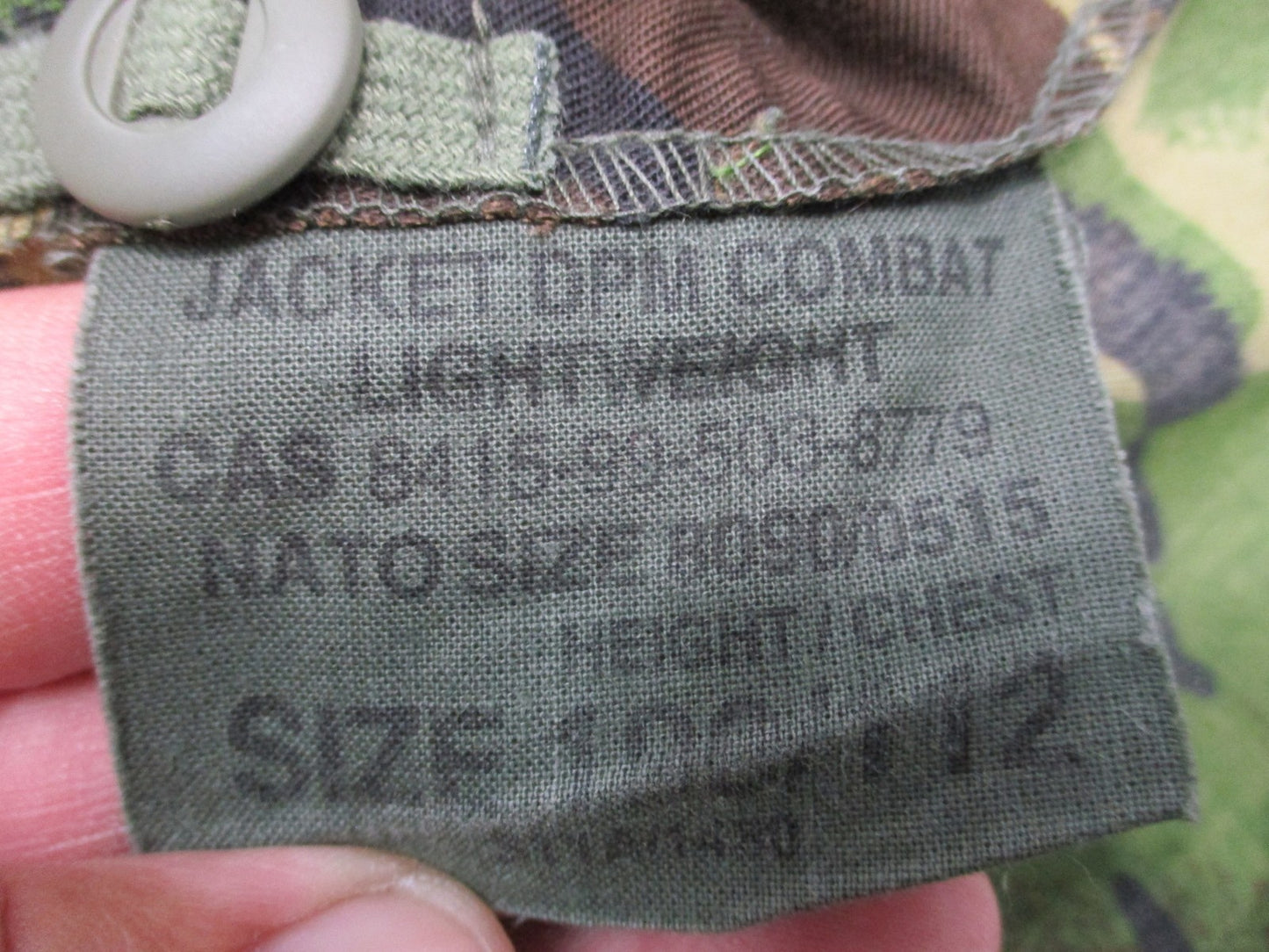 British Army DPM Combat Jacket Large Long Woodland Camo Field Shirt 8090/0515