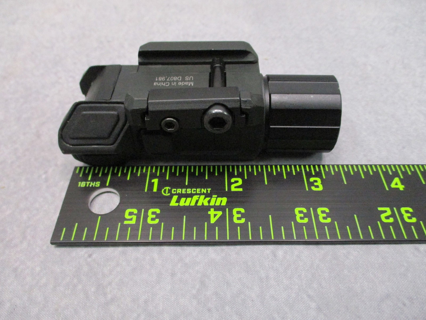 VISM VAPTF Tactical LED Pistol Flashlight with Strobe - Black Anodized Aluminum