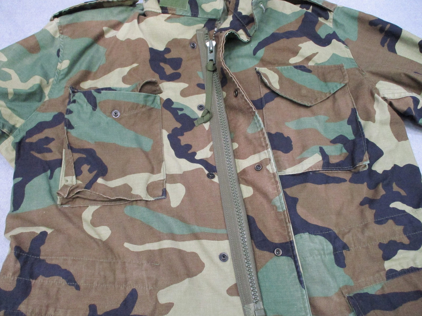 Vintage Propper US Military M-65 Field Coat Woodland Camo Large Regular