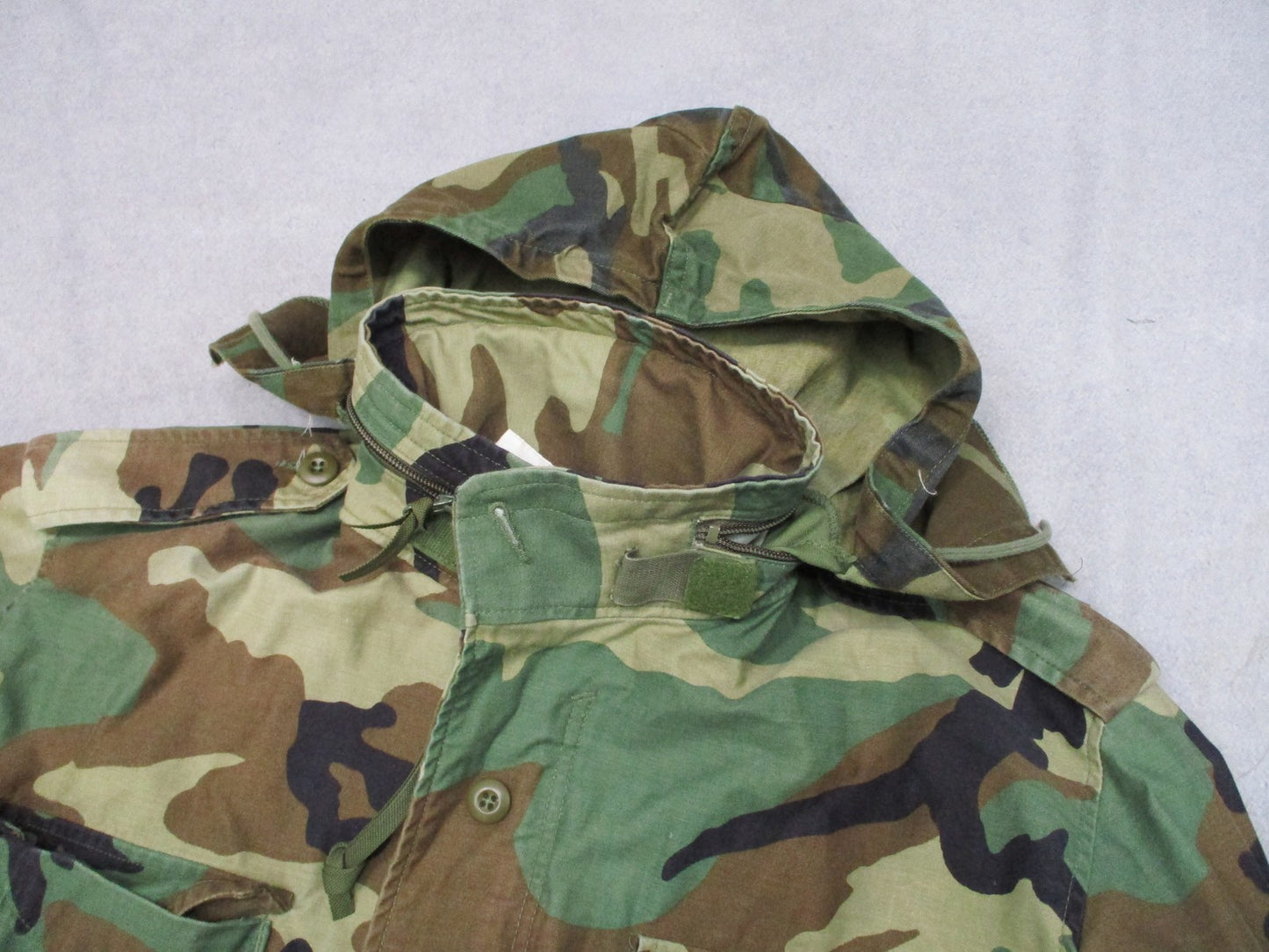 Vintage Propper US Military M-65 Field Coat Woodland Camo Large Regular