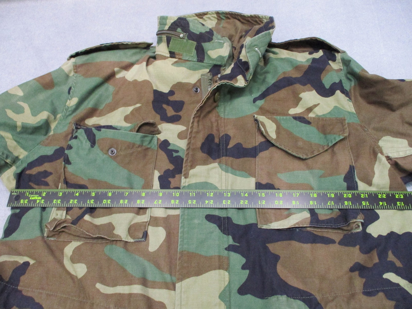 Vintage Propper US Military M-65 Field Coat Woodland Camo Large Regular