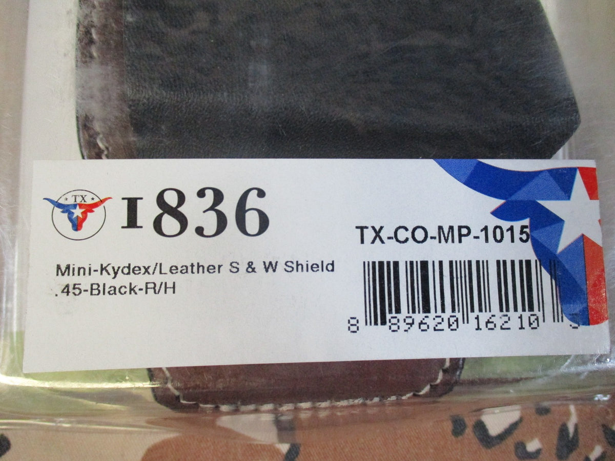 1836 Tagua Gunleather Hybrid OWB Holster for S&W Shield .45 Right Hand New
