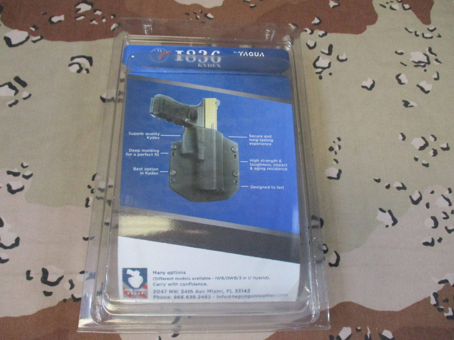New 1836 by Tagua Kydex Holster Optic Ready S&W Shield 380 Ambi IWB OWB