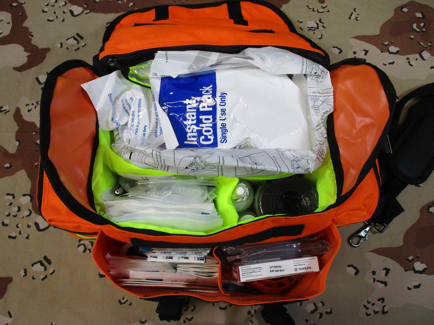 Elite First Aid EMS Pro-II Trauma Kit 263 Piece Medical Bag New