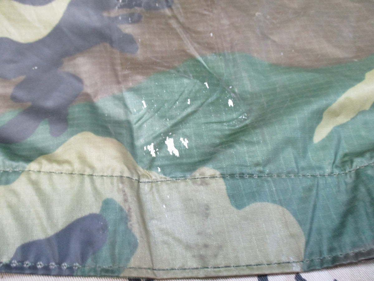 US Military Woodland Camo Wet Weather Poncho Rain Gear Ground Sheet USGI Surplus